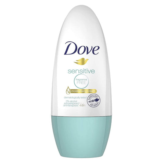 Dove Antiperspirant Roll On Sensitive Fragrance Free 50ml
