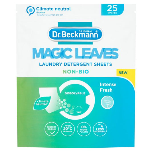 Dr Beckmann Magic Leaves Laundry Sheets Non Bio 25's