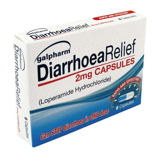 Galpharm Diarrhoea Relief Caps 6's (Loperamide 2mg)