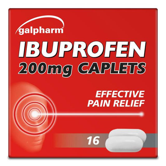 Galpharm Ibuprofen 200mg Caplets 16's