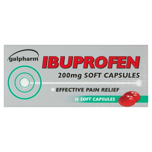 Galpharm Ibuprofen 200mg Soft Liquid Capsules 16's