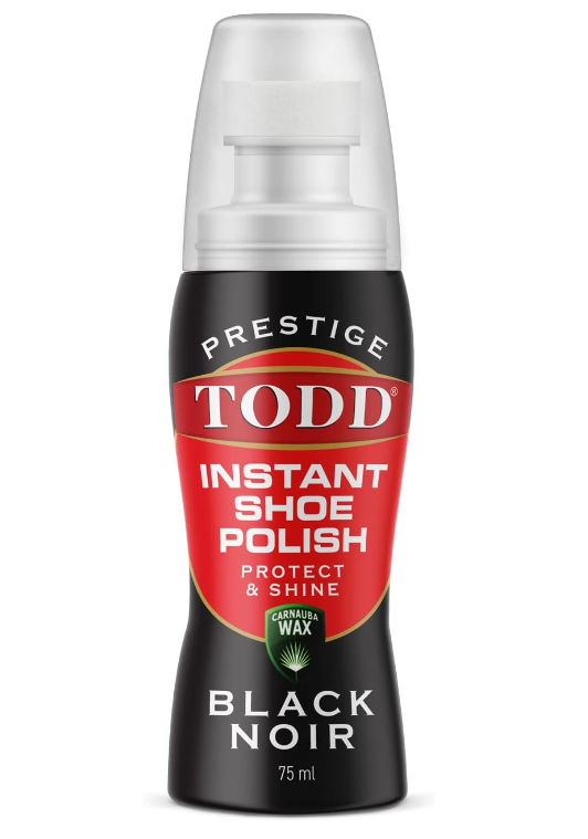 Todd Prestige Colour Shine Liquid Shoe Polish 75ml Black