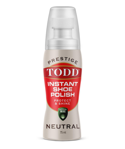Todd Prestige Colour Shine Liquid Shoe Polish 75ml Neutral