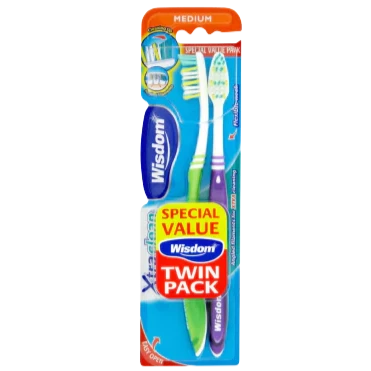Wisdom Xtra Clean Toothbrush Twin Medium