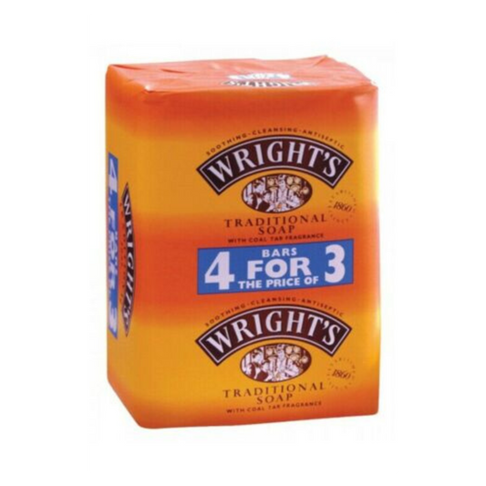 Wrights Coal Tar Soap 100gm (4 Pack)