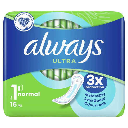 Always Ultra Normal Pads 16's Green